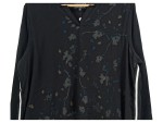 Vorschaubild 2 von Damen Langarmshirt Gr. 42 Schwarz Blumenmuster Casual
