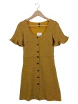 Vorschaubild 1 von Damen Etuikleid Gr. 36;S Gelb Casual Rüschen