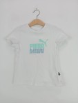Vorschaubild 2 von T-Shirt Kinder Weiß Gr. 110 Logo-Print Sportlich Kurzarm Ohne Verschluss