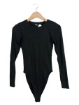 Vorschaubild 1 von Damen Body Langarm Basic Rippstrick Schwarz Gr. M