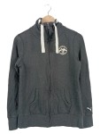 Vorschaubild 1 von Sweatjacke Damen Gr. 38/M Grau Baumwolle Logo-Print Sportlich Langarm