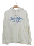 Vorschaubild 1 von Kinder Kapuzenpullover Gr. 140 Weiß Schriftzug Casual Baumwolle