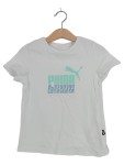 Vorschaubild 1 von T-Shirt Kinder Weiß Gr. 110 Logo-Print Sportlich Kurzarm Ohne Verschluss