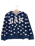 Vorschaubild 1 von Kinder Fleecejacke Kapuze Blau Logo Print Gr. 110 Casual Langarm