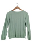 Vorschaubild 1 von BENETTON Damen Pullover Gr. XS Grün Casual Langarm Modal Rippstrick