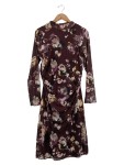 Vorschaubild 1 von Damen Festliches Kleid Blumenmuster Elegant Braun Gr. 40 L