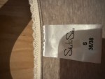 Vorschaubild 4 von Damen Nachthemd Gr. 36/38 S Beige Kurzarm Spitze Schleife