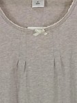 Vorschaubild 3 von Damen Nachthemd Gr. 36/38 S Beige Kurzarm Spitze Schleife