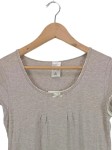 Vorschaubild 2 von Damen Nachthemd Gr. 36/38 S Beige Kurzarm Spitze Schleife