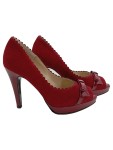 Vorschaubild 1 von Peeptoes Damen Gr. 37 Rot Leder Ohne Verschluss 10 cm Elegant Uni