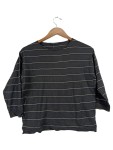 Vorschaubild 1 von Damen Langarmshirt Grau Gestreift Gr. 36/S Wolle Casual