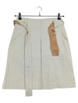 Vorschaubild 1 von Damen Faltenrock 40 Beige Casual Kartenmuster Gürtel