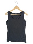 Vorschaubild 1 von Unterhemd Damen Gr. 36 Grau Baumwolle Uni Basic Ärmellos Casual
