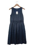 Vorschaubild 1 von Businesskleid Damen Blau Seide Elegant Gr. 38 M Ärmellos