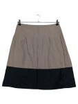 Vorschaubild 1 von , Faltenrock Midirock Damen 38 M Baumwolle Mehrfarbig Beige Schwarz