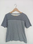 Vorschaubild 2 von Damen T-Shirt Gr. 42/XL Mehrfarbig Gestreift Baumwolle Casual Freizeit