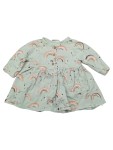 Vorschaubild 1 von Baby Mädchen Kleid Gr. 62 Blau Grafisch Freizeitkleid Baumwolle