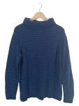 Vorschaubild 1 von Damen Pullover Rollkragen Blau Melange Strick Freizeit Gr. UNI