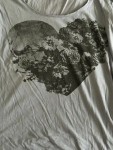 Vorschaubild 2 von Damen Langarmshirt Gr. 42/XL Blau Casual mit Herz-Print