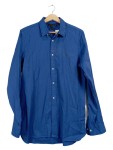 Vorschaubild 1 von Business Hemd Herren Blau Gr. 48/M Baumwolle Uni Langarm Knopf