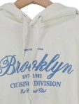 Vorschaubild 3 von Kinder Kapuzenpullover Gr. 140 Weiß Schriftzug Casual Baumwolle