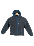 Vorschaubild 1 von Kinder Fleecejacke Grau Gr. 128 Outdoor Kapuzenjacke