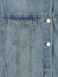 Vorschaubild 4 von Jeansjacke Damen Blau Gr. 38/M Casual Langarm Baumwolle