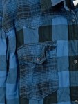 Vorschaubild 4 von Herren Freizeithemd Karo Langarm Baumwolle Blau Schwarz XL
