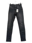 Vorschaubild 1 von Damen Jeans Regular Fit Schwarz W34 L32 Nieten Knopf Reißverschluss