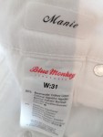 Vorschaubild 7 von Straight Leg Jeans Damen Hose Weiß Gr. W31 L25 Stickerei Fransen