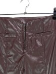 Vorschaubild 2 von Damen Bootcut Kunstleder Hose Braun Gr. W26 L28 Freizeit Modisch