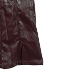 Vorschaubild 3 von Damen Bootcut Kunstleder Hose Braun Gr. W26 L28 Freizeit Modisch