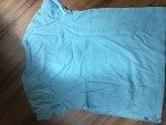 Vorschaubild 3 von Damen T-Shirt Blumenmuster Türkis Gr. 38/M Casual Baumwolle