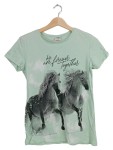 Vorschaubild 1 von T-Shirt Kinder Gr. 158 Grün Baumwolle Tiermotive Casual Kurzarm Freizeit