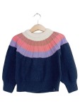 Vorschaubild 1 von Kinder Mädchen Pullover Gestreift Mehrfarbig Gr. 92-98 Herbst Winter
