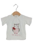 Vorschaubild 1 von Mädchen Langarmshirt Gr. 67/68 Weiß Charmant Eulenmotiv