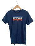 Vorschaubild 1 von Herren T-Shirt Blau Gr. M Casual Logo-Print