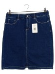 Vorschaubild 1 von Damen Jeansrock Gr. 40 Blau Casual Midirock Baumwolle