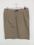 Vorschaubild 2 von Faltenrock Damen Beige Gr. 42/XL Baumwolle Uni Casual Alltag Midirock
