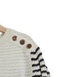 Vorschaubild 2 von Damen Pullover gestreift maritim Baumwolle Gr. S (36) Langarm