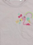 Vorschaubild 2 von T-Shirt Baby Mädchen Gr. 62 Pink Flamingo Eis Applikationen Baumwolle