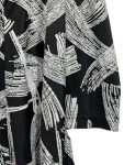 Vorschaubild 4 von Bluse Damen Mehrfarbig Gr. 40/L Abstrakt Modern Langarm Knopf