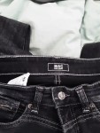 Vorschaubild 9 von Damen Jeans Regular Fit Schwarz W34 L32 Nieten Knopf Reißverschluss