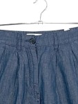 Vorschaubild 2 von Damen Stoffhose Blau Uni Baumwolle Leinen Gr. W24 L28