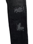 Vorschaubild 4 von Ripped Jeans Herren Schwarz Gr. W30/46/S Baumwolle Abstrakt Streetwear