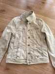 Vorschaubild 4 von Damen Jeansjacke Gr. 40 L Grau Uni Baumwolle Casual Langarm