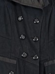 Vorschaubild 3 von Trenchcoat Damen Gr. 36/S Schwarz Uni Klassisch Langarm Knopf