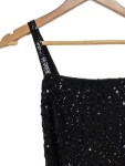 Vorschaubild 3 von Abendkleid Damen Gr. 38/M Schwarz Polyester Grafisch Elegant