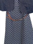 Vorschaubild 2 von Damen Businesskleid mit Blazer Gr. 40/L Blau Gepunktet