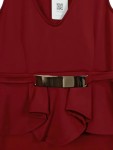 Vorschaubild 3 von StylePLUS Damen Abendkleid Rot Elegant Gr. 40/L Midikleid Raffungen